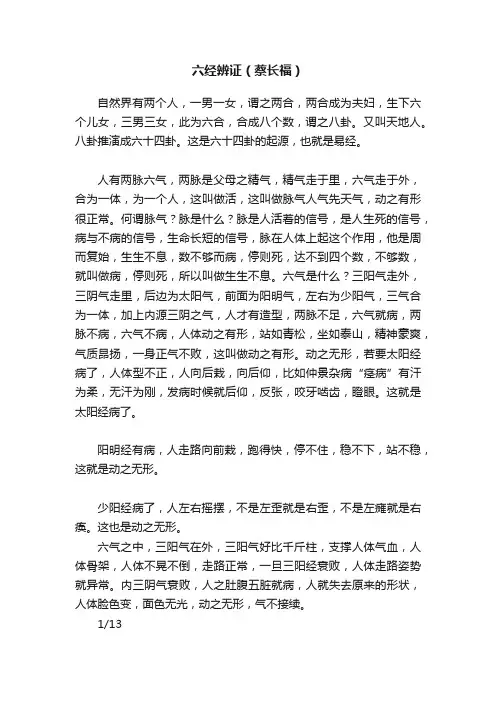 六经辨证（蔡长福）