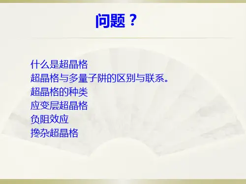 2015第12课-第10章 半导体超晶格和多量子阱