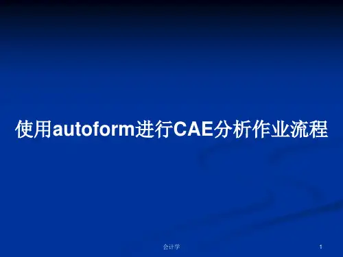 使用autoform进行CAE分析作业流程PPT学习教案