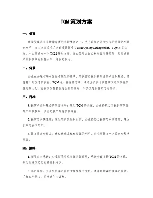 TQM策划方案