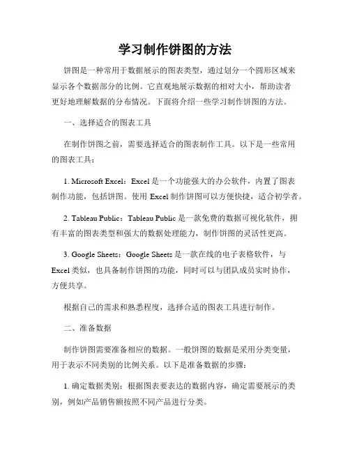 学习制作饼图的方法