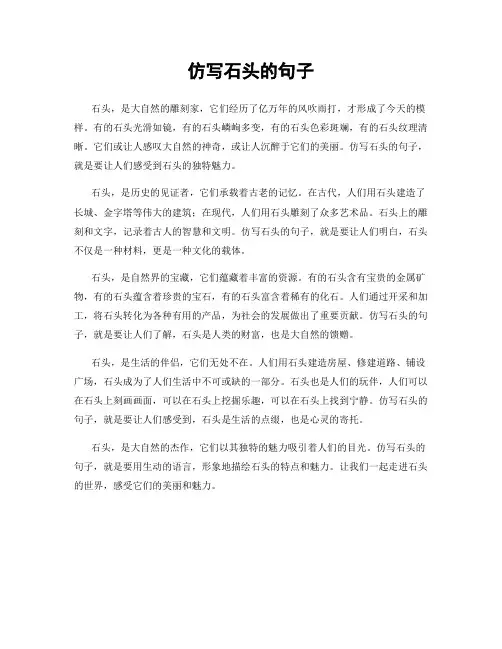 仿写石头的句子