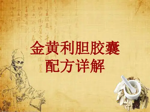 中成药配方详解：金黄利胆胶囊