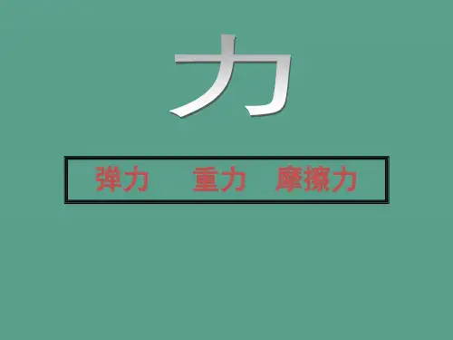 力(弹力、重力、摩擦力)ppt课件