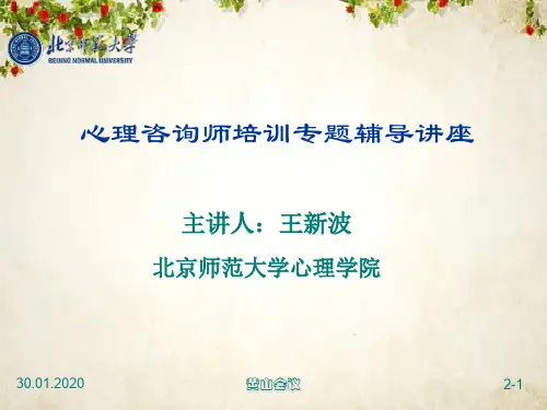 心理咨询师培训专题辅导讲座(ppt 64页)
