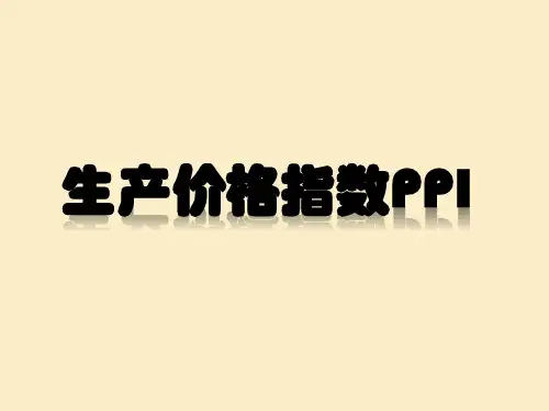 生产价格指数PPI  ppt