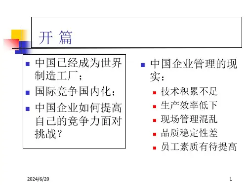 标准化管理7S管理看板管理目视化管理
