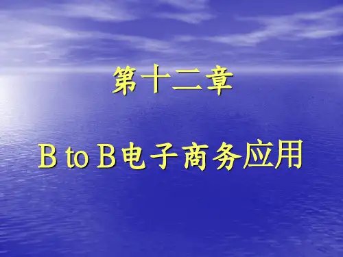 12 B2B电子商务应用