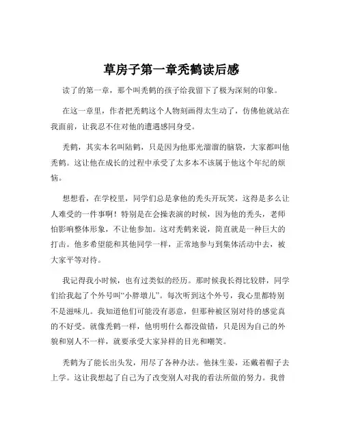 草房子第一章秃鹤读后感