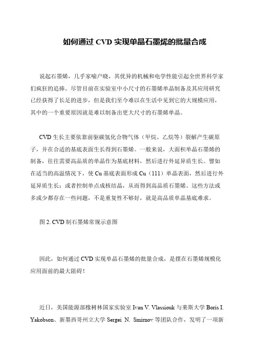 如何通过CVD实现单晶石墨烯的批量合成