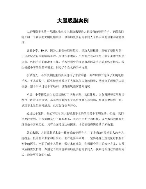 大腿吸脂案例