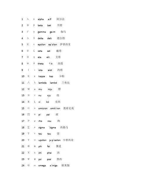 希腊字母