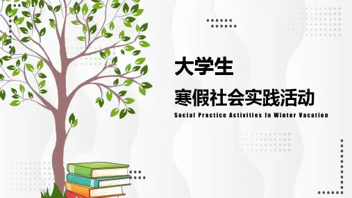 大学校园寒假学生实践活动总结汇报PPT讲课演示