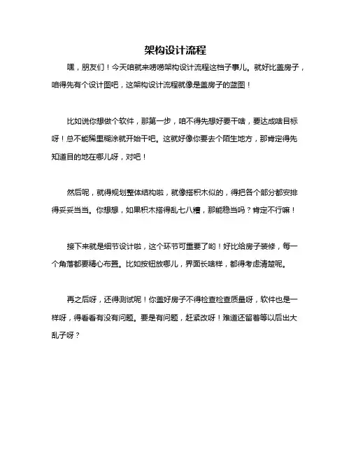 架构设计流程