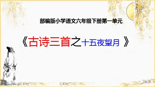 1古诗三首 十五夜望月课件(共23张PPT)