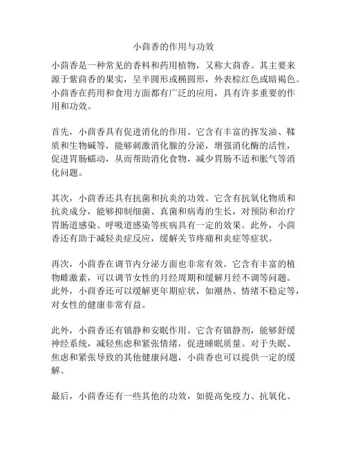 小茴香的作用与功效