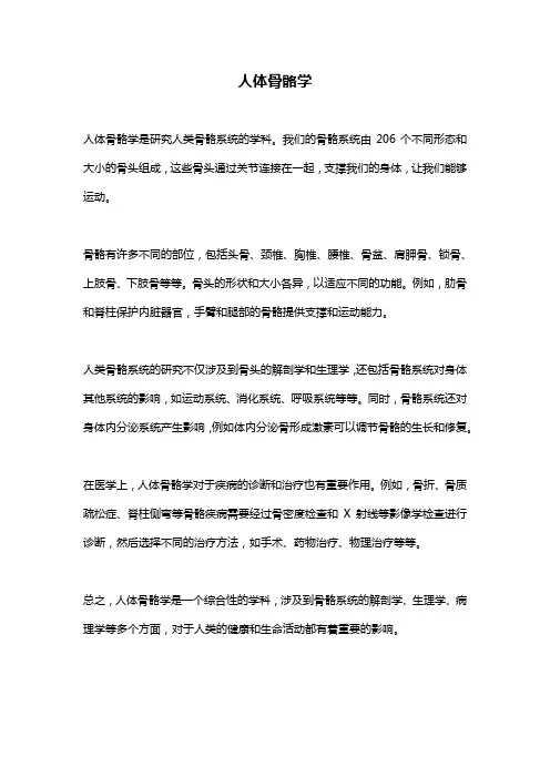 人体骨骼学
