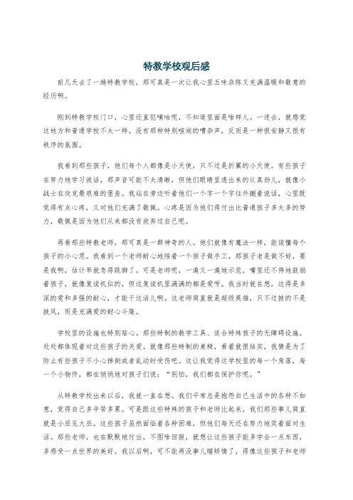 特教学校观后感