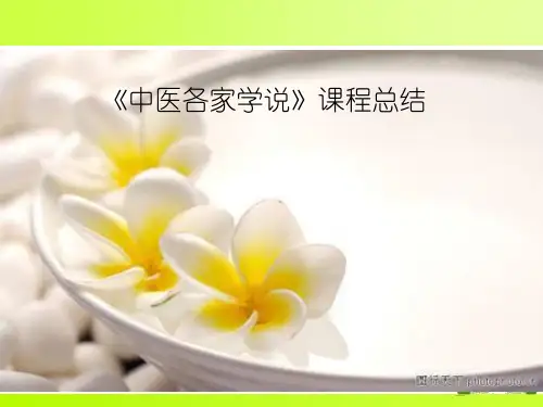 中医各家学说复习PPT