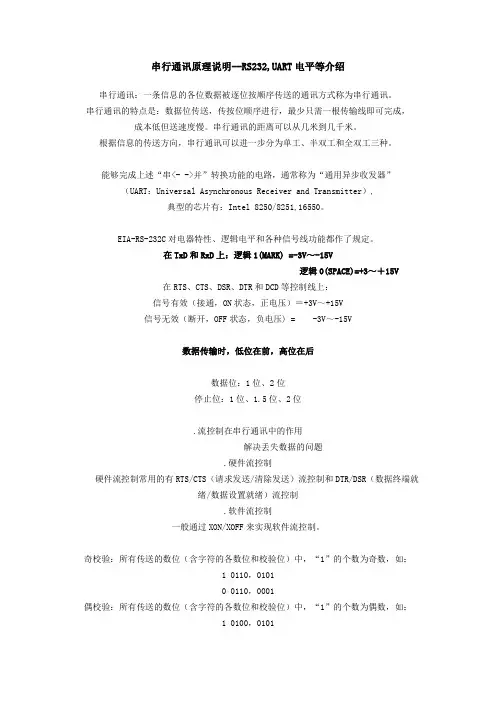 串行通讯原理说明--RS232_UART