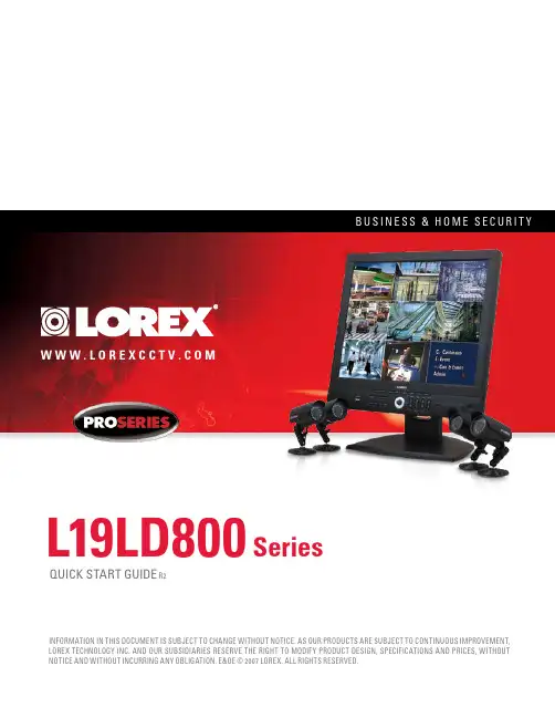 洛雷克L19LD800系列监控系统说明书
