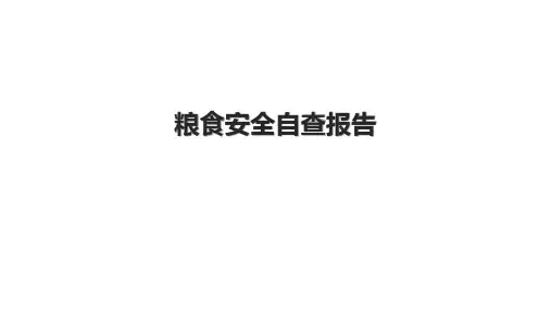 粮食安全自查报告