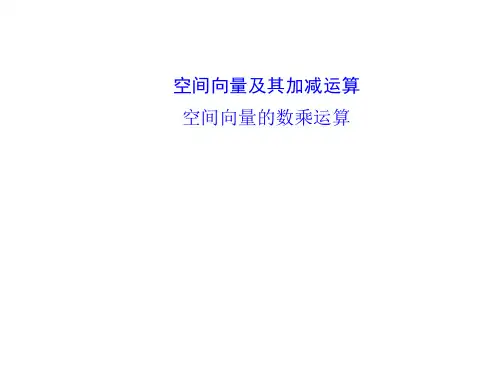 空间向量及其运算    课件
