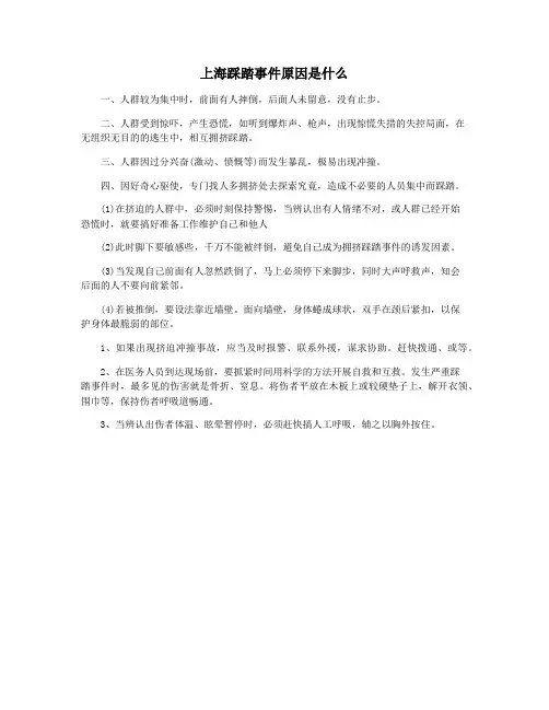 上海踩踏事件原因是什么
