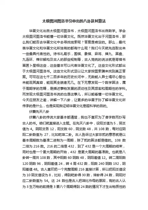 太极图河图洛书引申出的八卦及其算法