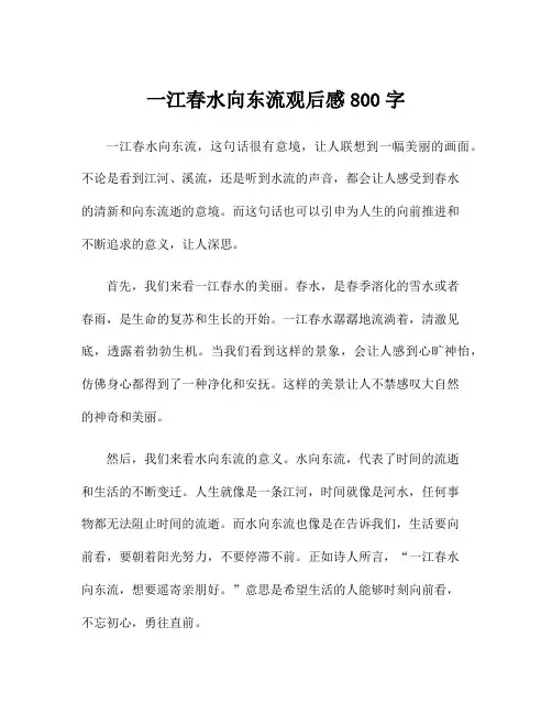 一江春水向东流观后感800字