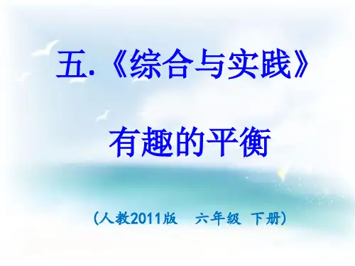 六年级数学下册《有趣的平衡》课件PPT