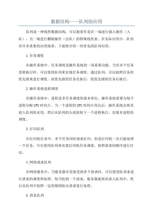 数据结构——队列的应用