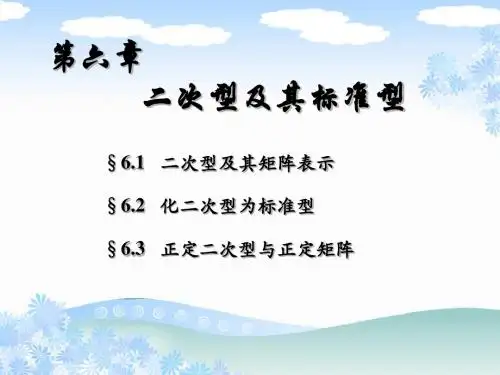 第6章 二次型及其标准形