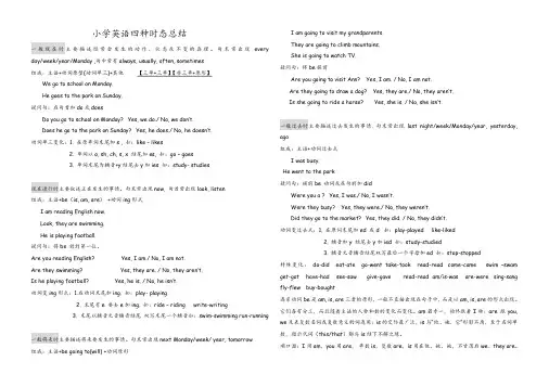 小学英语四种时态总结(精华版)