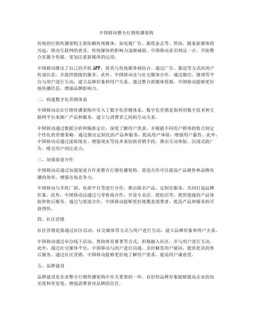 中国移动整合行销传播架构