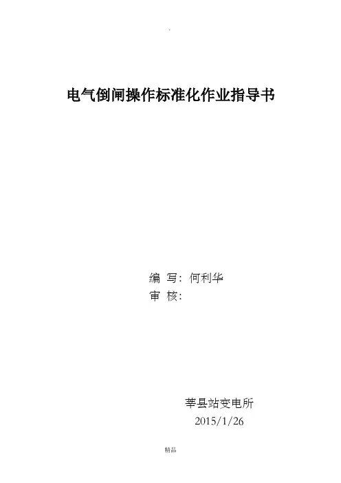 电气标准化流程作业