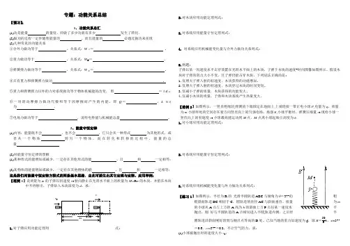 专题功能关系总结