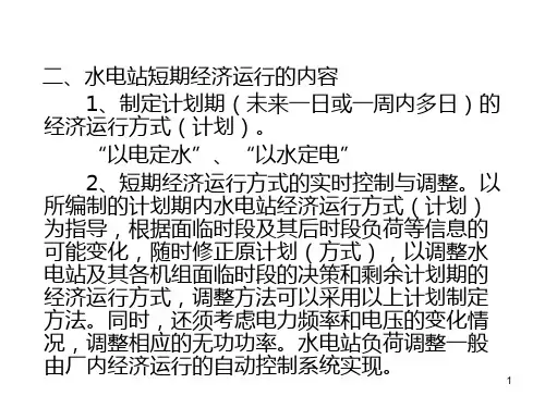 水电站短期经济运行PPT课件