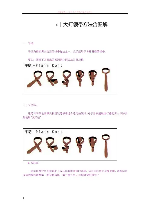 k十大打领带方法含图解 (1)