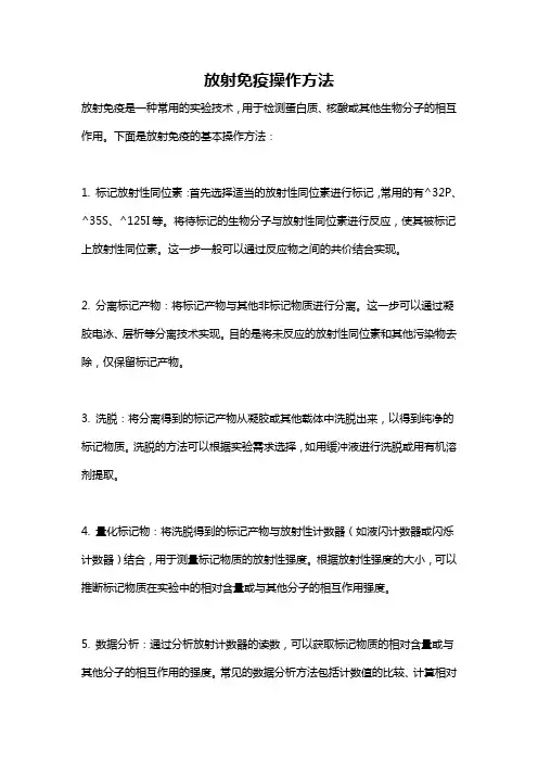 放射免疫操作方法
