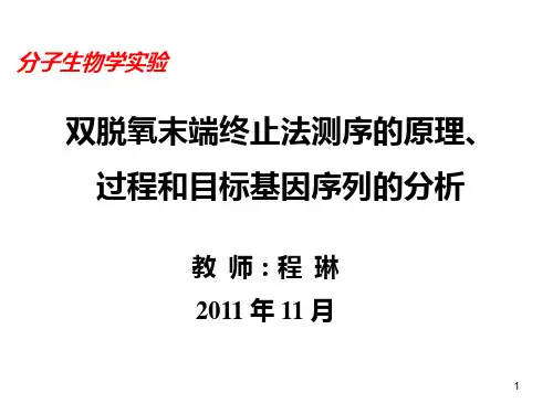 双脱氧末端终止测序法原理过程和目标基因cDNA序列拼接和分析