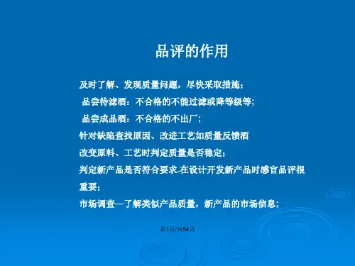 啤酒品评知识