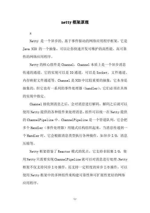 netty框架原理