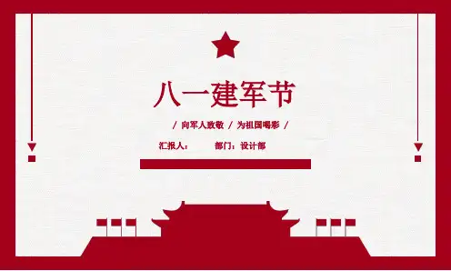 八一建军节向军人致敬为PPT模板