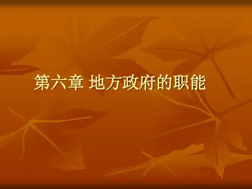 第六章地方政府的职能