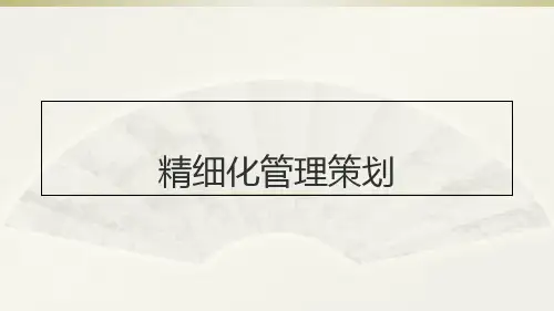 精细化管理策划方案(PPT 59页)