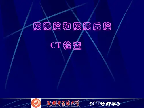--7腹膜腔、腹膜后CT检查