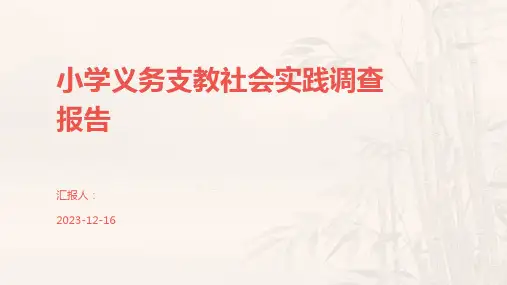 小学义务支教社会实践调查报告