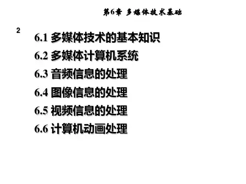 多媒体技术的基本知识论述PPT(16张)