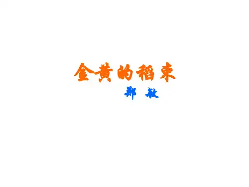 《金黄的稻束》公开课ppt(有配套教案)